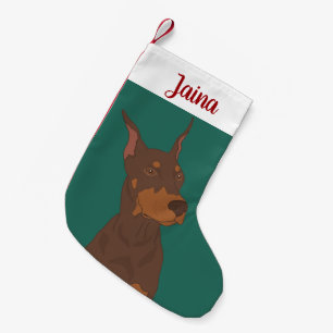 Christmas Doberman Pinscher Small Christmas Stocking