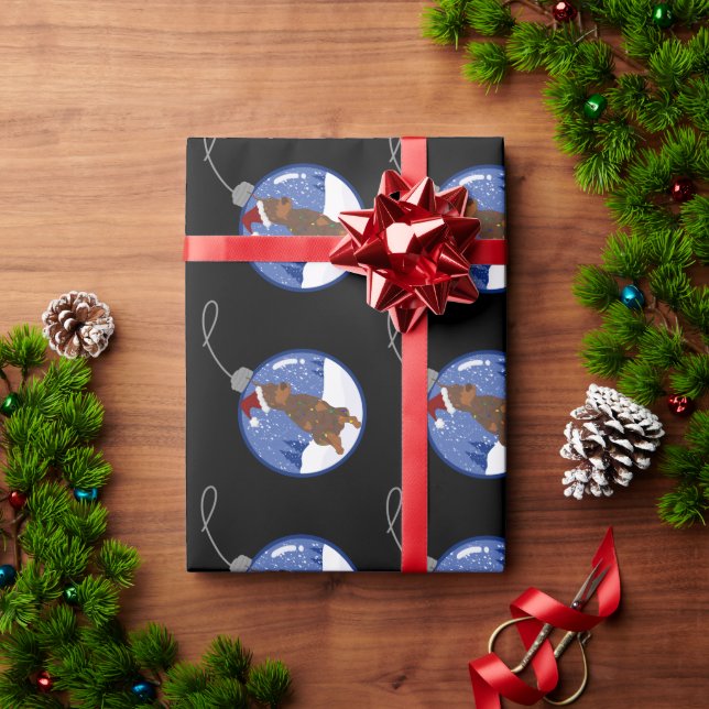 Christmas Doberman Pinscher Wrapping Paper (Holiday Gift)