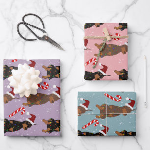 Christmas Doberman Pinscher  Wrapping Paper Sheet