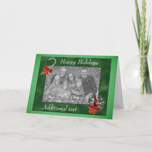 Christmas Doberman Wreath Holiday Photo Card