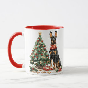 Christmas Dobermann Dogs Mug