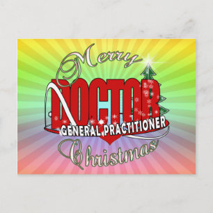 CHRISTMAS DOCTOR GP GENERAL PRACTITIONER HOLIDAY POSTCARD