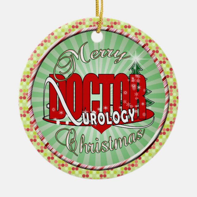 CHRISTMAS DOCTOR UROLOGY UROLOGIST CERAMIC TREE DECORATION (Front)
