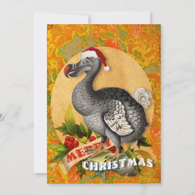 Christmas Dodo Bird Holiday Card (Front)