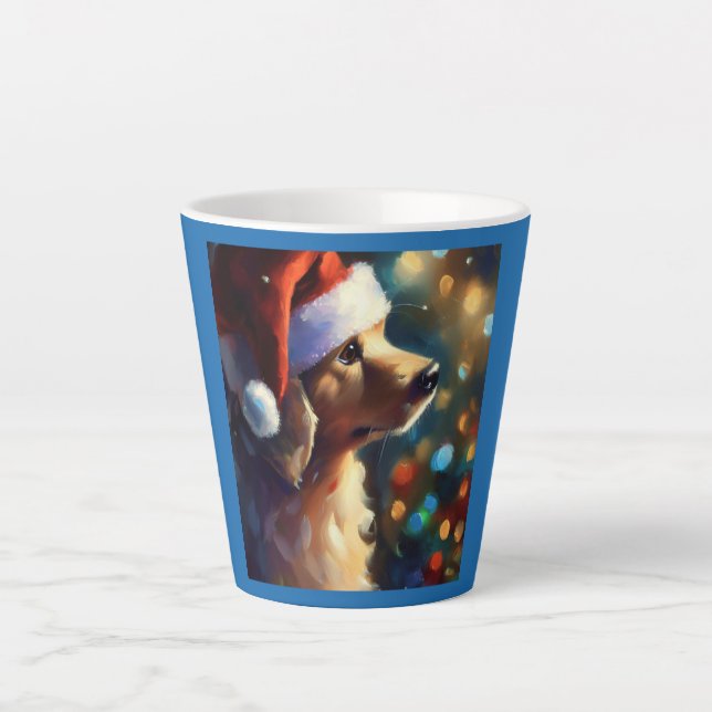 Christmas Dog 3 Latte Mug (Front)