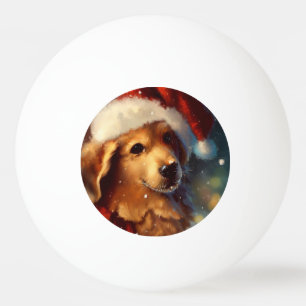 Christmas Dog (4) Ping Pong Ball