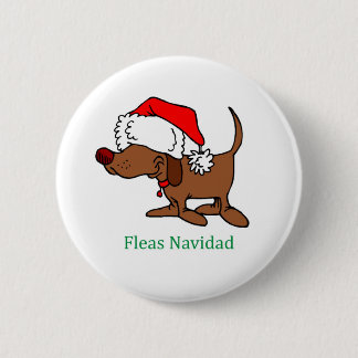Christmas Dog 6 Cm Round Badge