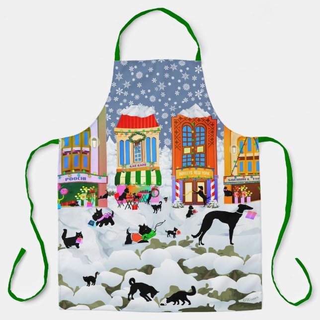 Christmas Dog and Cat Lover Apron (Front)
