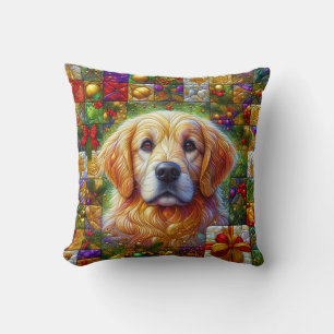 CHRISTMAS ~ Dog at Christmas ~ Cushion