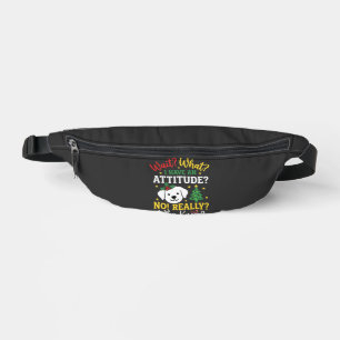 Christmas Dog Attitude Holiday Humour Bum Bags