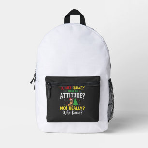 Christmas Dog Attitude Humour Printed Backpack