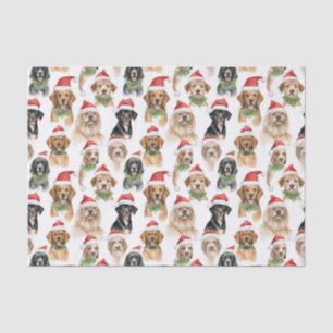 Christmas Dog Breed Pet Pattern Tissue Paper