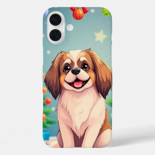 Christmas dog iPhone 16 plus case