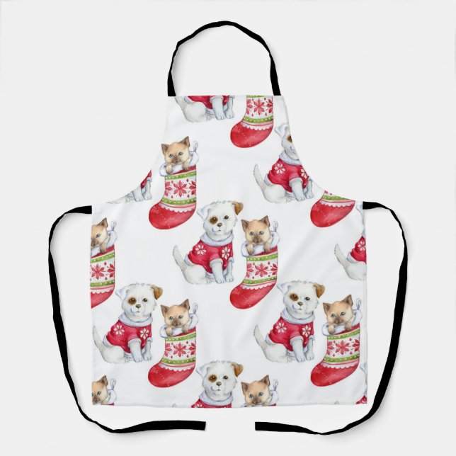 Christmas Dog & Cat Apron (Front)