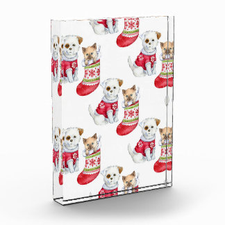 Christmas Dog & Cat Photo Block