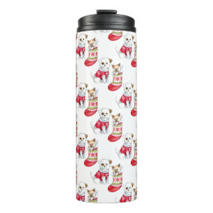 Christmas Dog & Cat Stockings Thermal Tumbler