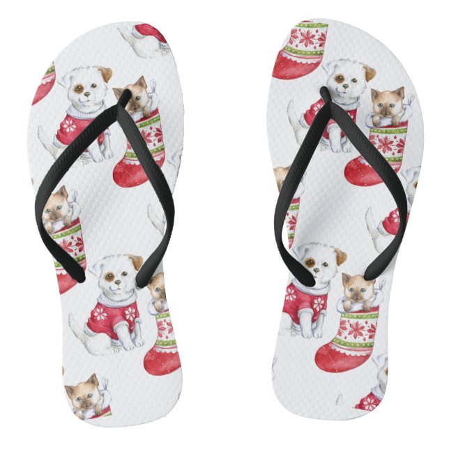 Christmas Dog & Cat Stockings       Thongs (Footbed)