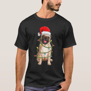 Christmas Dog  Christmas Pug Pajama Men Women T-Shirt