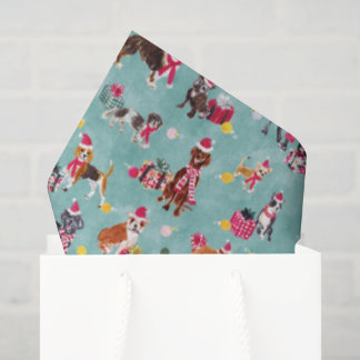 CHRISTMAS DOG CUTENESS TISSUE PAPER