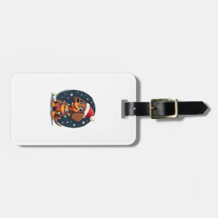 Christmas Dog Dachshund Santa Xmas Wiener 2 Luggage Tag