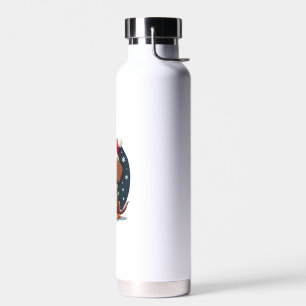 Christmas Dog Dachshund Santa Xmas Wiener 2 Water Bottle