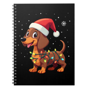 Christmas Dog Dachshund Santa Xmas Wiener 3 Notebook