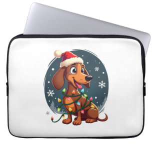 Christmas Dog Dachshund Santa Xmas Wiener Women Me Laptop Sleeve