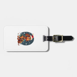 Christmas Dog Dachshund Santa Xmas Wiener Women Me Luggage Tag