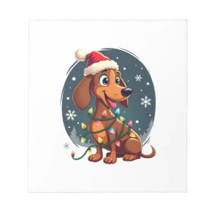 Christmas Dog Dachshund Santa Xmas Wiener Women Me Notepad