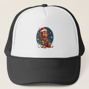 Christmas Dog Dachshund Santa Xmas Wiener Women Me Trucker Hat