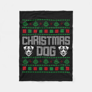 Christmas Dog Dad Sweater Jack Russell Pajama Men Fleece Blanket