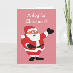 Christmas Dog Eat Pet Humour Funny Gag Comedy Holiday Card