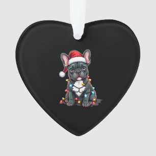 Christmas Dog French Bulldog Xmas Frenchie 3 Ornament