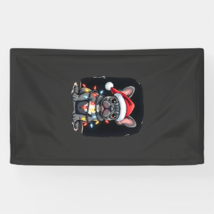 Christmas Dog French Bulldog Xmas Frenchie Men Wom Banner