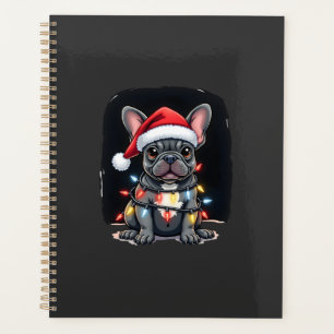 Christmas Dog French Bulldog Xmas Frenchie Men Wom Planner