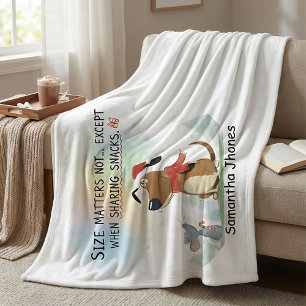 Christmas dog funny quote Fleece Blanket