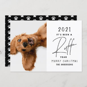 Christmas dog funny ruff year in review card