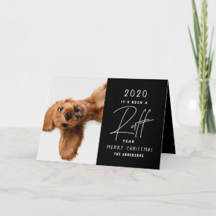 Christmas dog funny ruff year in review card