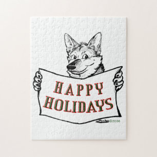 Christmas Dog: Happy Holidays! Jigsaw Puzzle