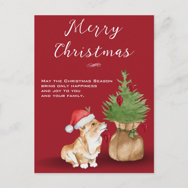Christmas Dog Holiday Postcard (Front)