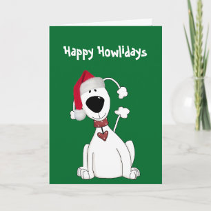 Christmas Dog Humour On Green Card