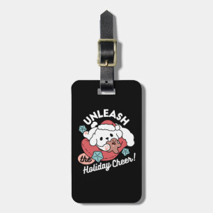 Christmas Dog in Santa Hat – Holiday Cheer for Pet Luggage Tag