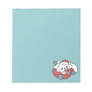 Christmas Dog in Santa Hat – Holiday Cheer for Pet Notepad