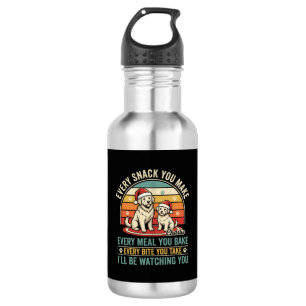 Christmas Dog Lovers Snack Watching 532 Ml Water Bottle