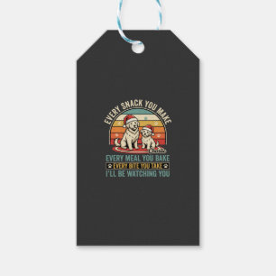 Christmas Dog Lovers Snack Watching Gift Tags