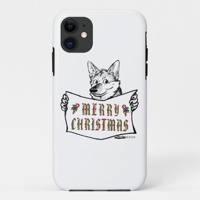 Christmas Dog:  Merry Christmas! Case-Mate iPhone Case (Back)