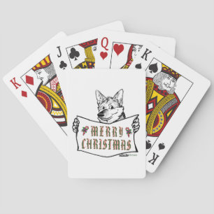 Christmas Dog: Merry Christmas! Playing Cards