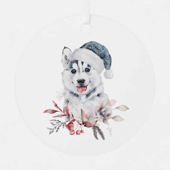 Christmas Dog Metal Tree Decoration (Front)