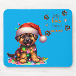 Christmas dog Mousepad 