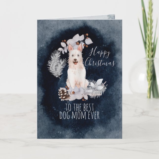 Christmas Dog Mum  Holiday Card (Front)